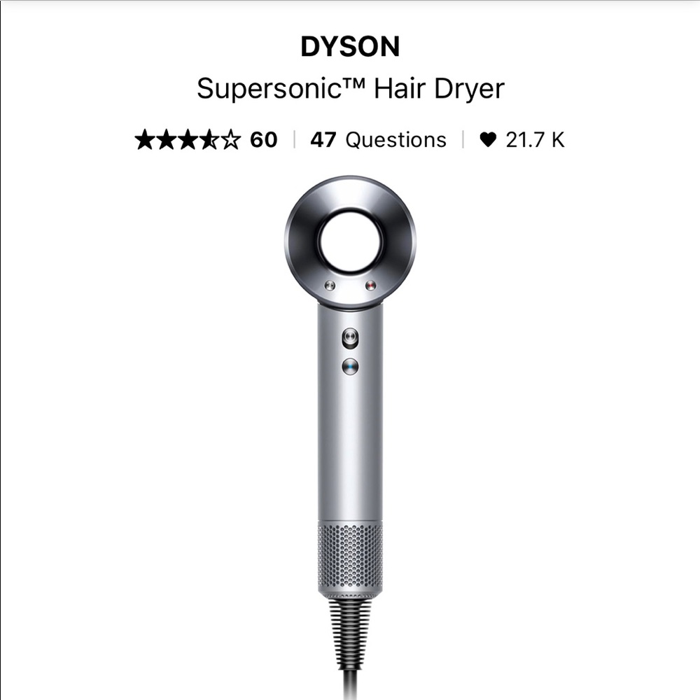 NWT DYSON Supersonic Hair Dryer